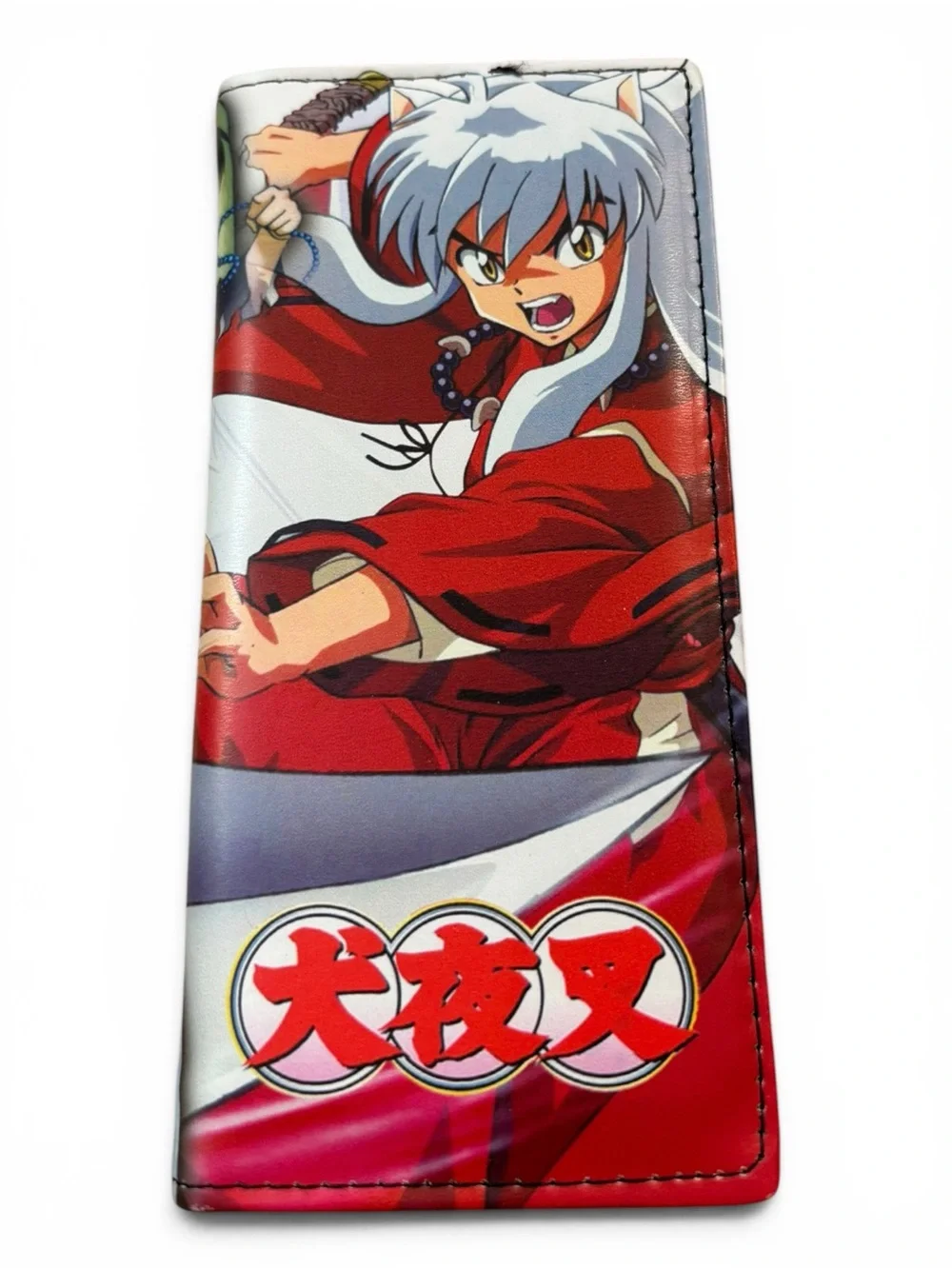 Inuyasha Anime Long Snap Closure Bifold Wallet - Red & White Graphic